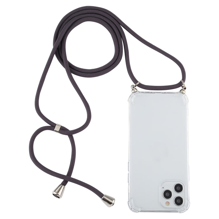 Four-Corner Shockproof Transparent TPU Case with Lanyard, For iPhone 14 Pro Max