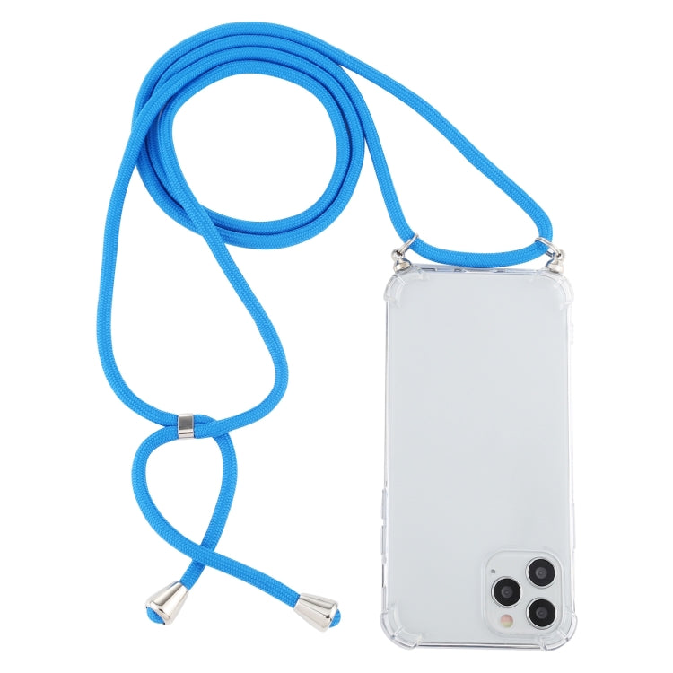 Four-Corner Shockproof Transparent TPU Case with Lanyard, For iPhone 14 Pro Max