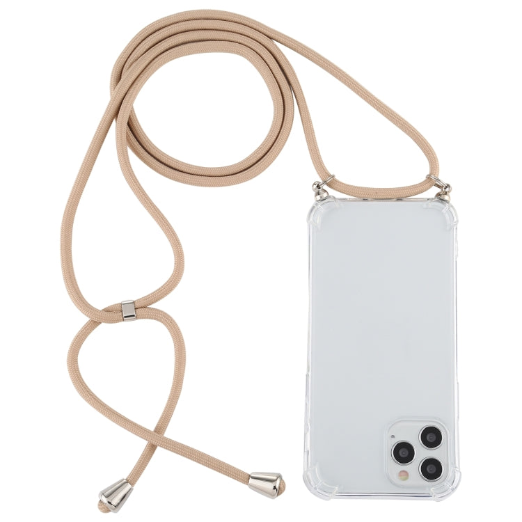 Four-Corner Shockproof Transparent TPU Case with Lanyard, For iPhone 14 Pro Max