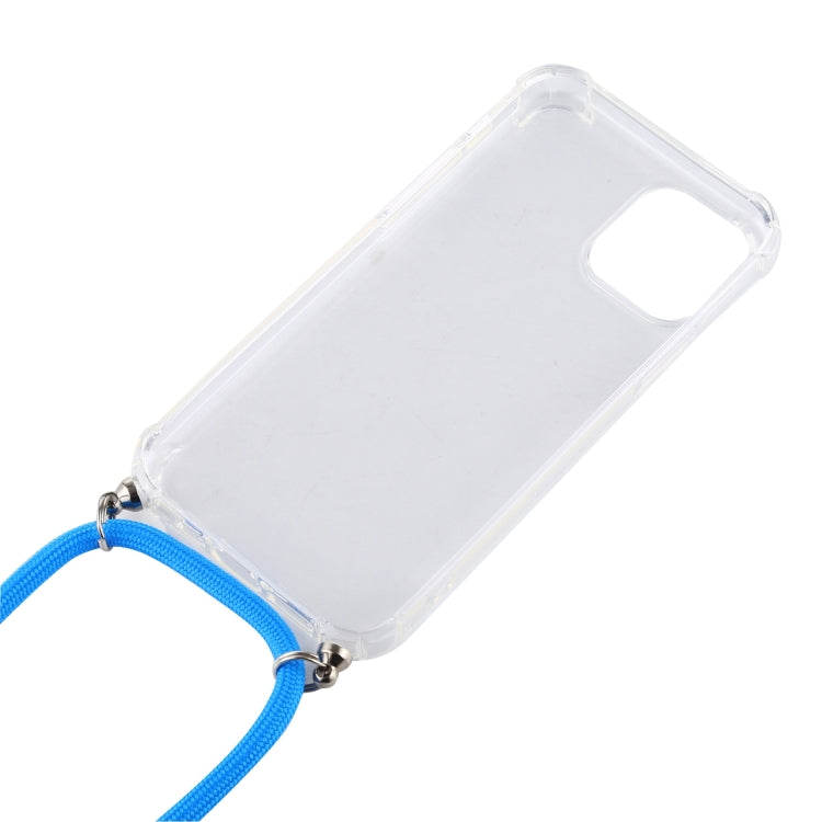 Four-Corner Shockproof Transparent TPU Case with Lanyard, For iPhone 14 Pro Max