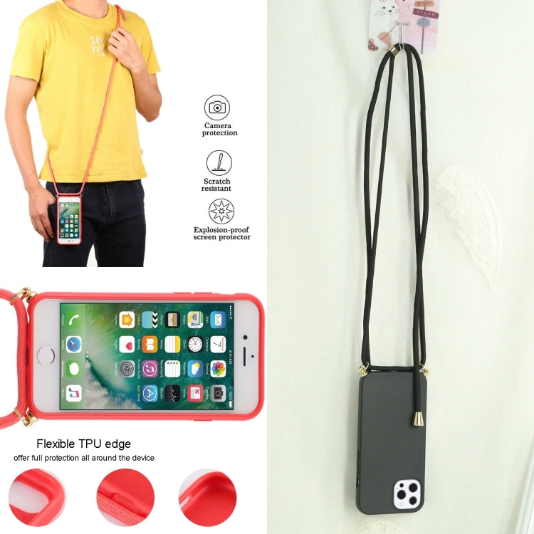 Wheat Straw Material + TPU Shockproof Phone Case with Neck Lanyard