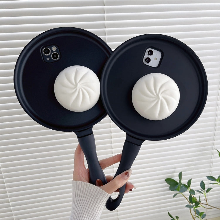 3D Frying Pan Bread Phone Case, For iPhone 14, For iPhone 14 Plus, For iPhone 14 Pro, For iPhone 14 Pro Max