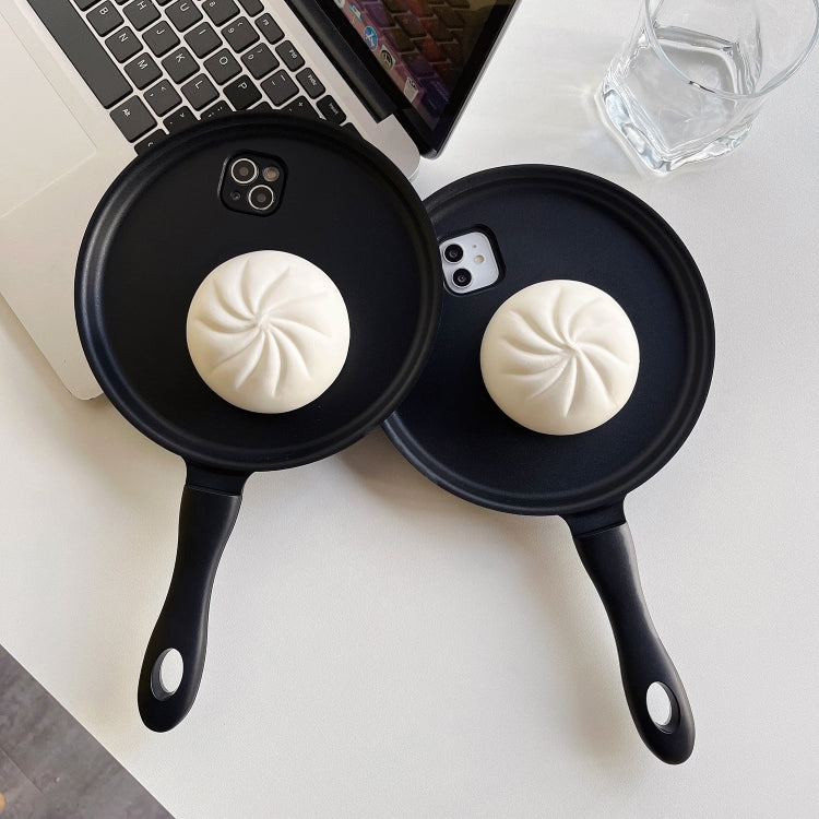 3D Frying Pan Bread Phone Case, For iPhone 14, For iPhone 14 Plus, For iPhone 14 Pro, For iPhone 14 Pro Max
