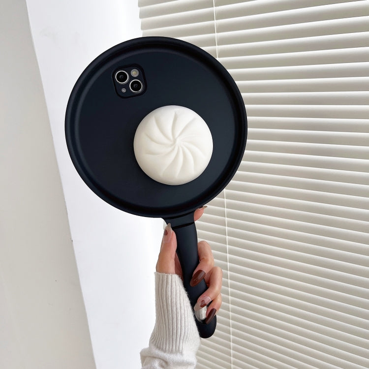 3D Frying Pan Bread Phone Case, For iPhone 14, For iPhone 14 Plus, For iPhone 14 Pro, For iPhone 14 Pro Max