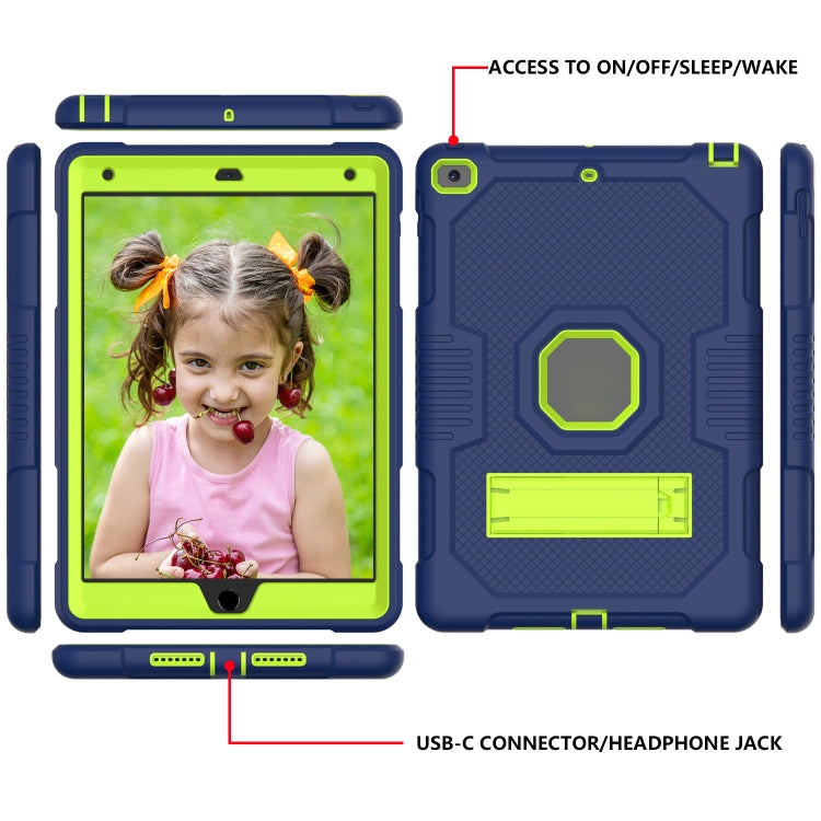Coque antichoc en silicone et PC pour tablette, motif robot contrasté, pour iPad 10.2 2021 et iPad mini 2024/mini 6