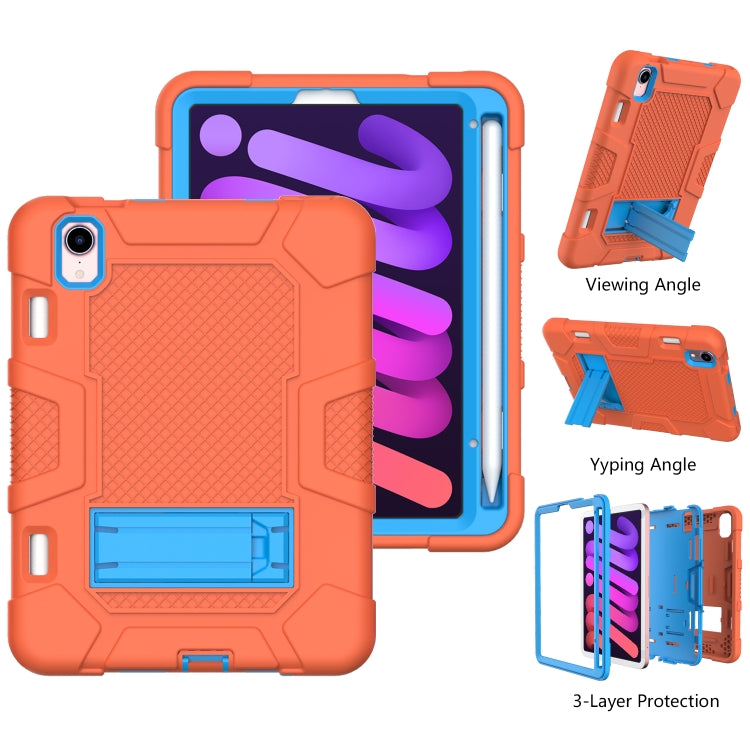 Étui en silicone et PC pour tablette, motif robot contrasté, pour iPad mini 2024/mini 6