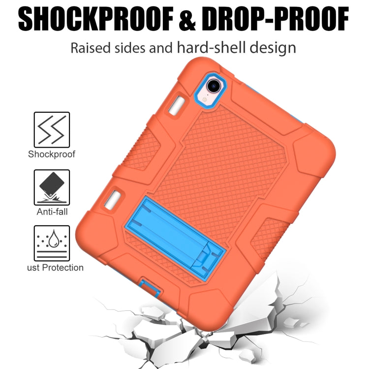 Étui en silicone et PC pour tablette, motif robot contrasté, pour iPad mini 2024/mini 6