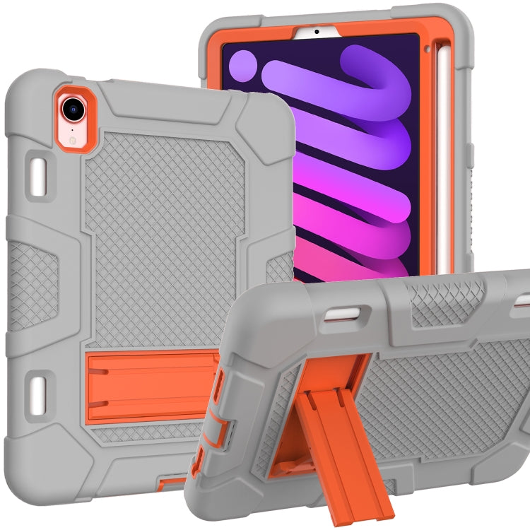 Étui en silicone et PC pour tablette, motif robot contrasté, pour iPad mini 2024/mini 6