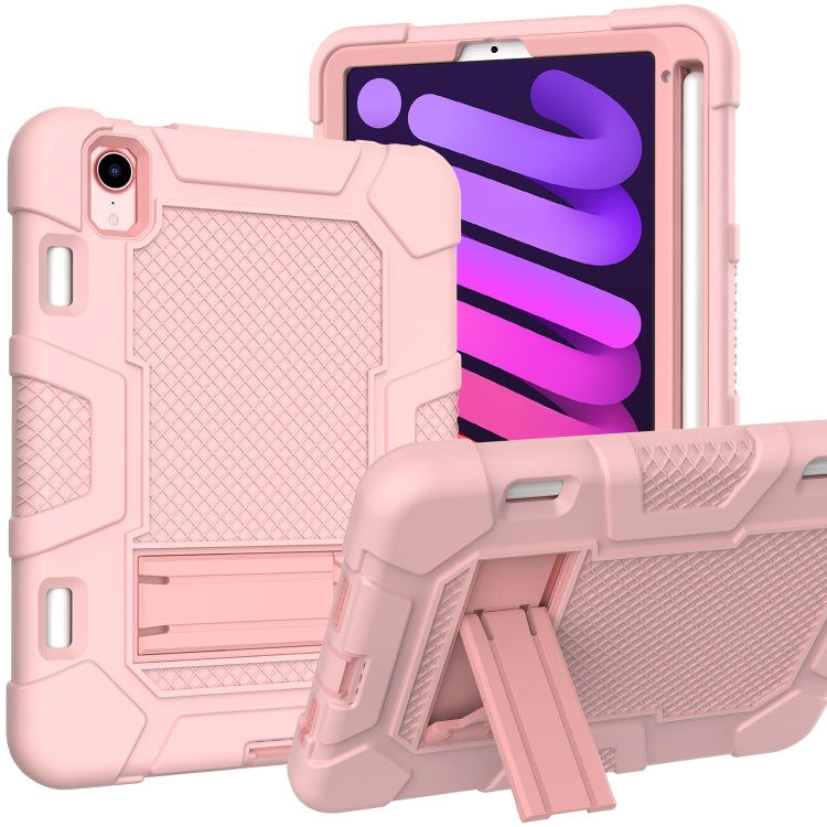 Étui en silicone et PC pour tablette, motif robot contrasté, pour iPad mini 2024/mini 6