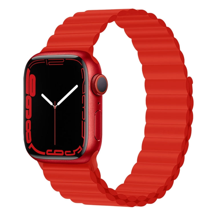 Silicone Magnet Watch Band For Apple Watch Series, 7 45mm / 6&SE&5&4 44mm / 3&2&1 42mm