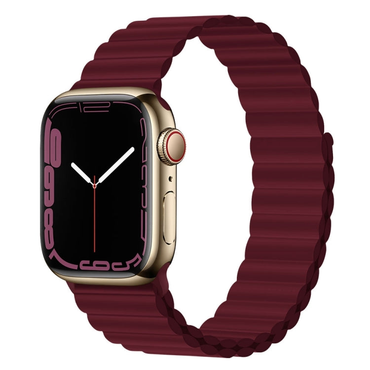Silicone Magnet Watch Band For Apple Watch Series, 7 45mm / 6&SE&5&4 44mm / 3&2&1 42mm