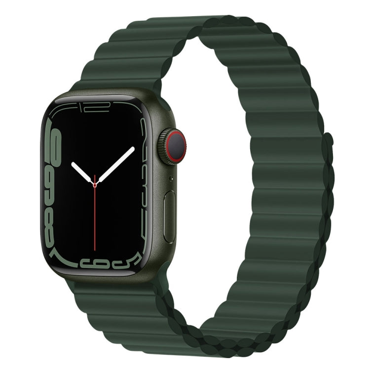 Silicone Magnet Watch Band For Apple Watch Series, 7 45mm / 6&SE&5&4 44mm / 3&2&1 42mm