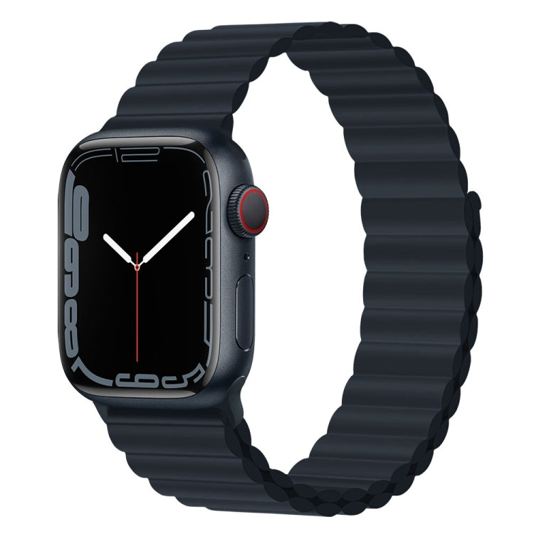 Silicone Magnet Watch Band For Apple Watch Series, 7 45mm / 6&SE&5&4 44mm / 3&2&1 42mm