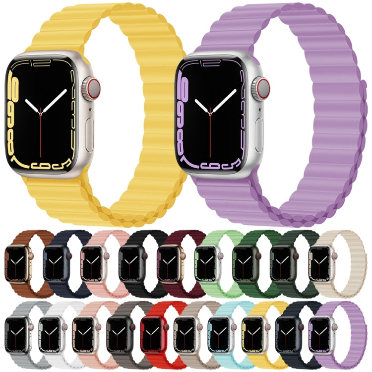Silicone Magnet Watch Band For Apple Watch Series, 7 45mm / 6&SE&5&4 44mm / 3&2&1 42mm
