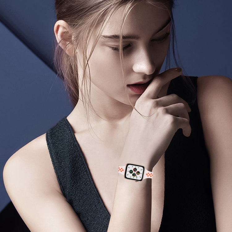 Double Nail Small Waist Watch Band For Apple Watch Series, 7 45mm / 6&SE&5&4 44mm / 3&2&1 42mm, 7 41mm / 6&SE&5&4 40mm / 3&2&1 38mm