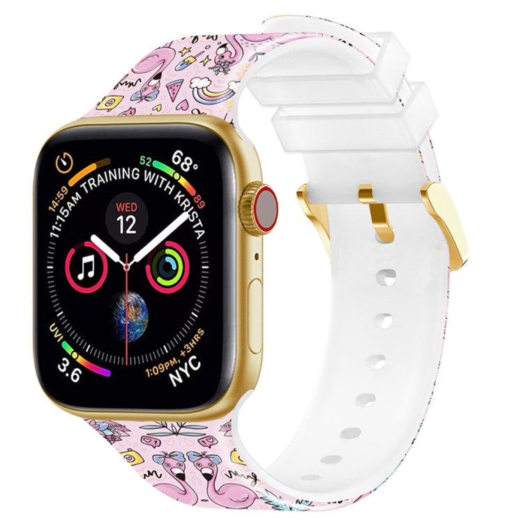 Square Buckle Color Printing Watch Band For Apple Watch Series, 7 45mm / 6&SE&5&4 44mm / 3&2&1 42mm