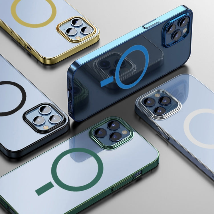 Magsafe Magnetic PC Electroplating Transparent Protective Phone Case, For iPhone 12 Pro