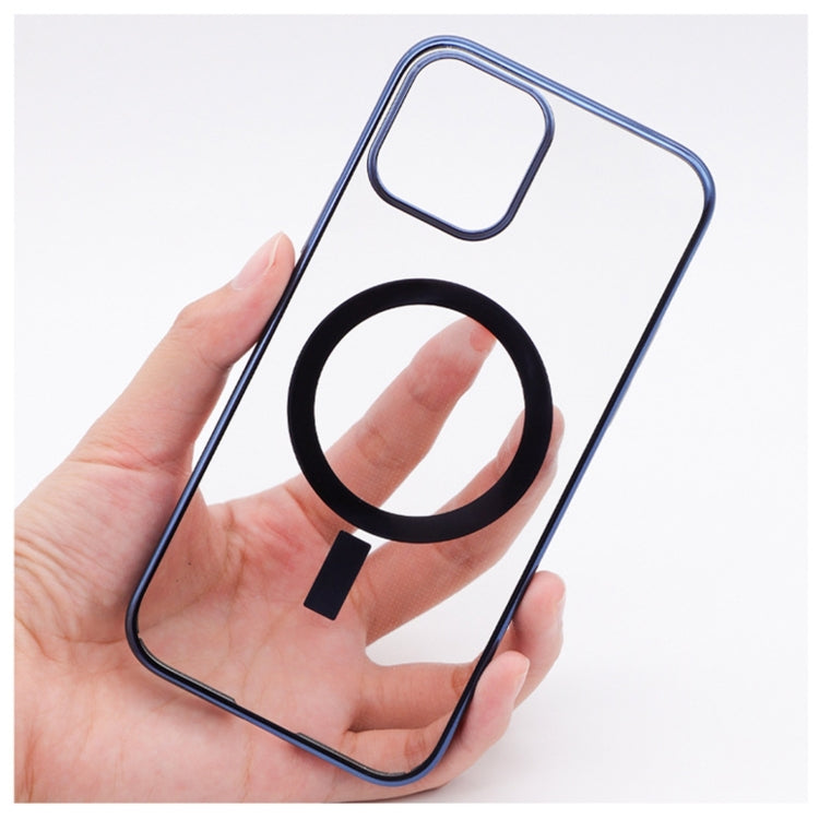 Magsafe Magnetic PC Electroplating Transparent Protective Phone Case, For iPhone 12 Pro