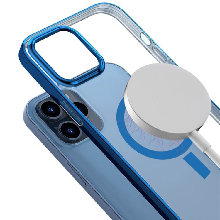 Magsafe Magnetic PC Electroplating Transparent Protective Phone Case, For iPhone 12 Pro