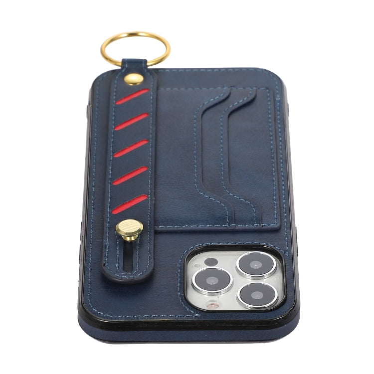 Étui portefeuille en cuir avec bracelet pour iPhone 14 Pro Max, iPhone 14 Pro, iPhone 14, iPhone 14 Plus