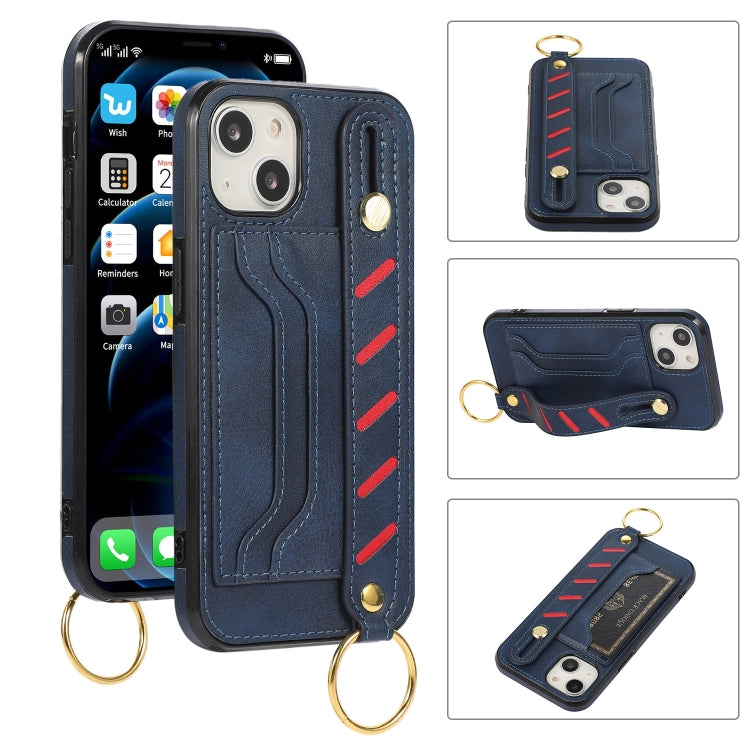 Étui portefeuille en cuir avec bracelet pour iPhone 14 Pro Max, iPhone 14 Pro, iPhone 14, iPhone 14 Plus