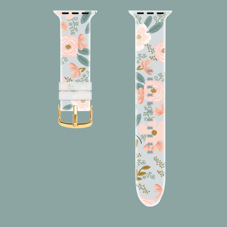 Square Buckle Transparent Watch Band For Apple Watch Series, 7 45mm / 6&SE&5&4 44mm / 3&2&1 42mm, 7 41mm / 6&SE&5&4 40mm / 3&2&1 38mm