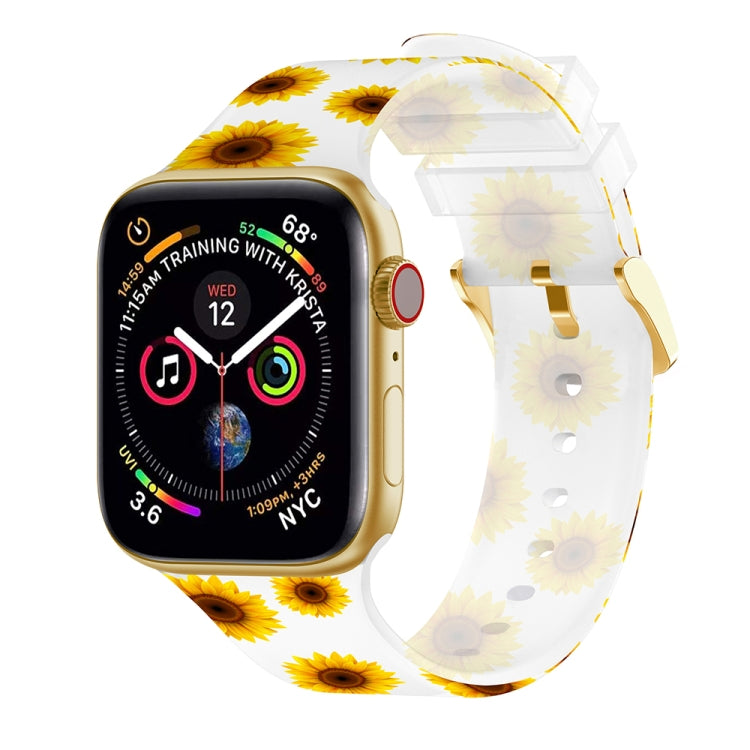 Square Buckle Transparent Watch Band For Apple Watch Series, 7 45mm / 6&SE&5&4 44mm / 3&2&1 42mm, 7 41mm / 6&SE&5&4 40mm / 3&2&1 38mm