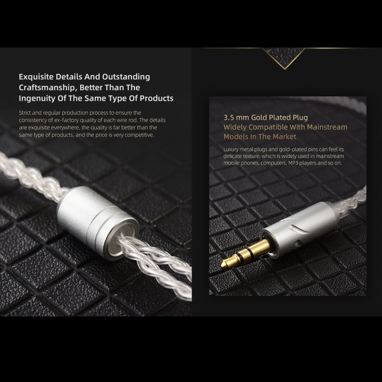 QKZ A1 Four-strand Silver-plated Wired Earphone