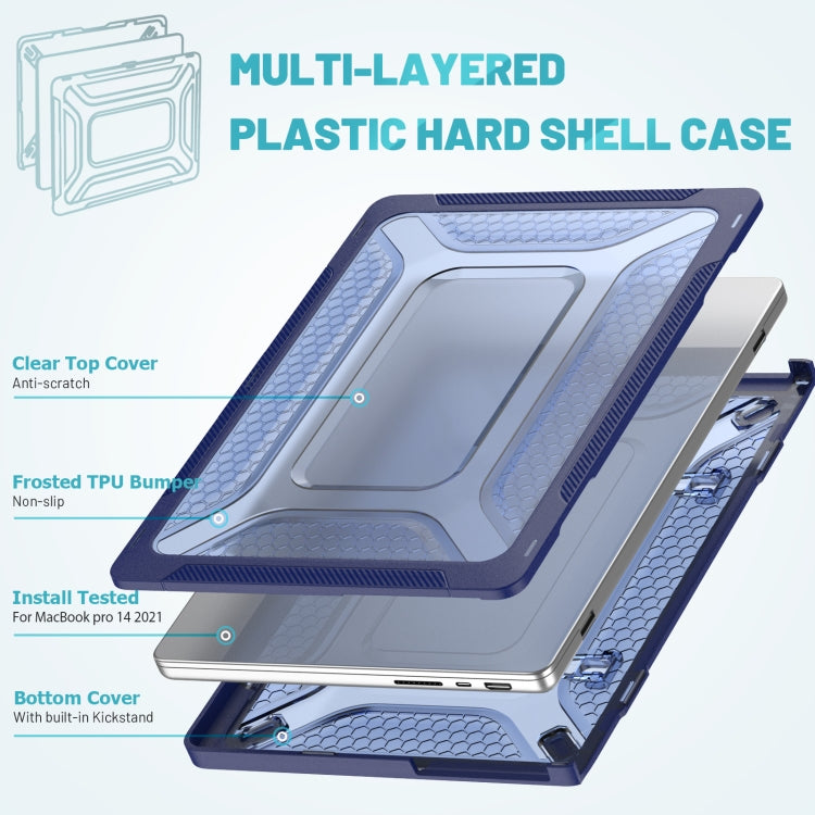 Coque de protection en nid d'abeille PC + TPU pour MacBook Pro 14,2 pouces A2442 2021