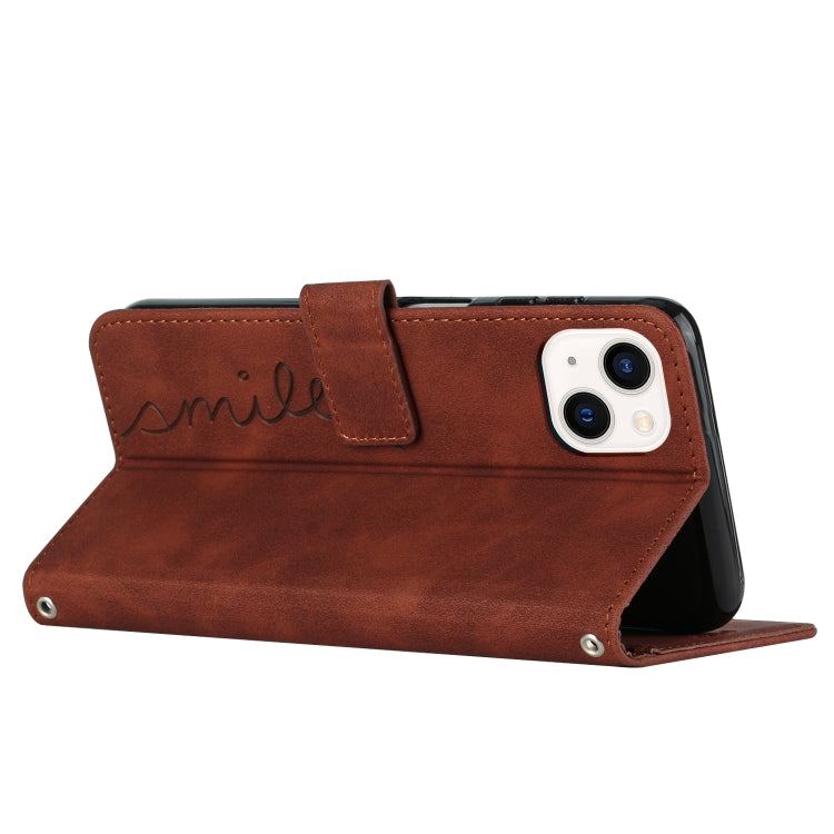 Skin Feel Heart Pattern Leather Phone Case