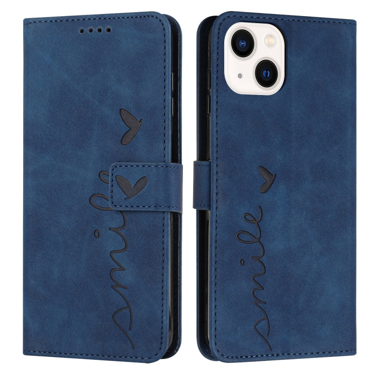 Skin Feel Heart Pattern Leather Phone Case