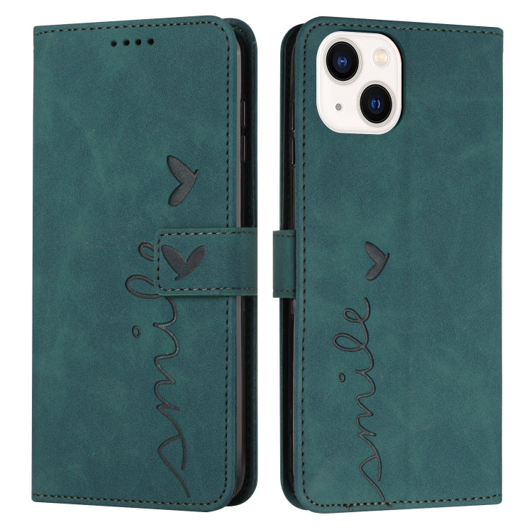 Skin Feel Heart Pattern Leather Phone Case