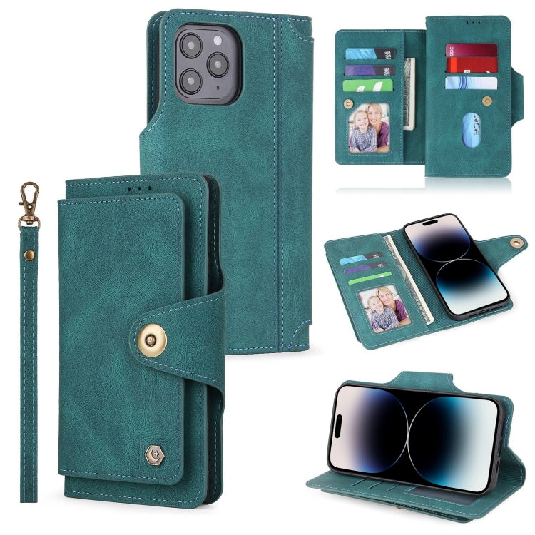 POLA 9 Card-slot Oil Side Leather Phone Case