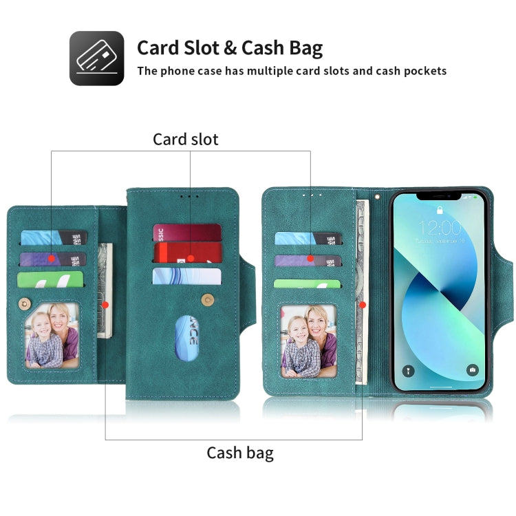 POLA 9 Card-slot Oil Side Leather Phone Case