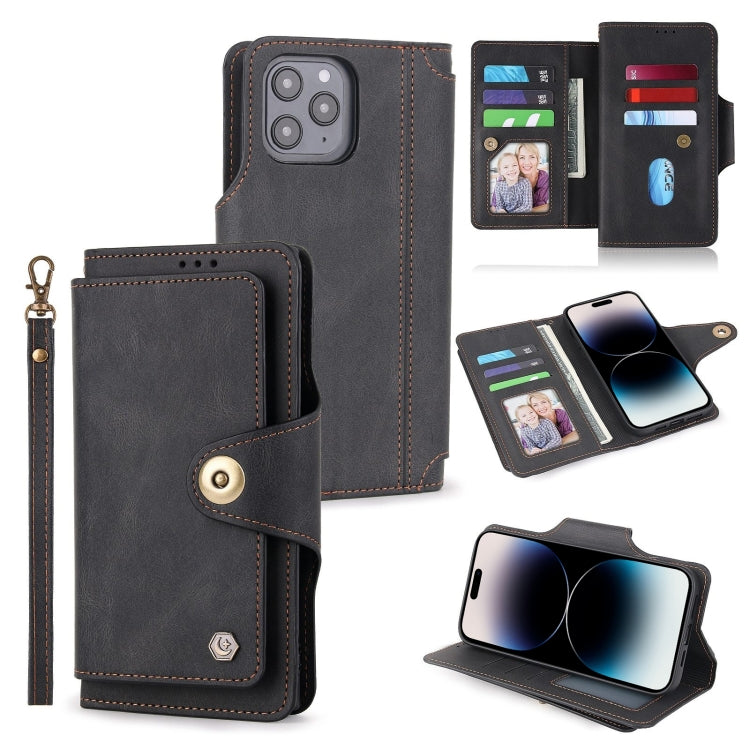 POLA 9 Card-slot Oil Side Leather Phone Case