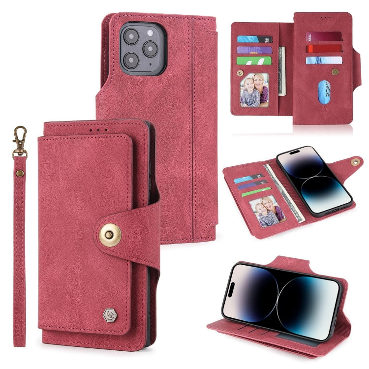POLA 9 Card-slot Oil Side Leather Phone Case