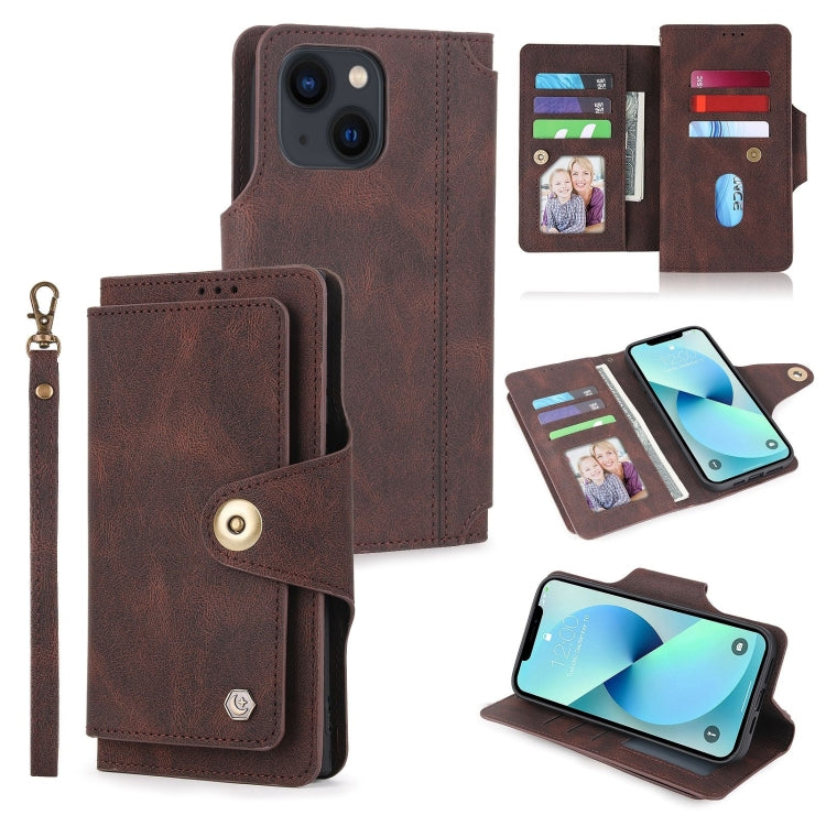 POLA 9 Card-slot Oil Side Leather Phone Case