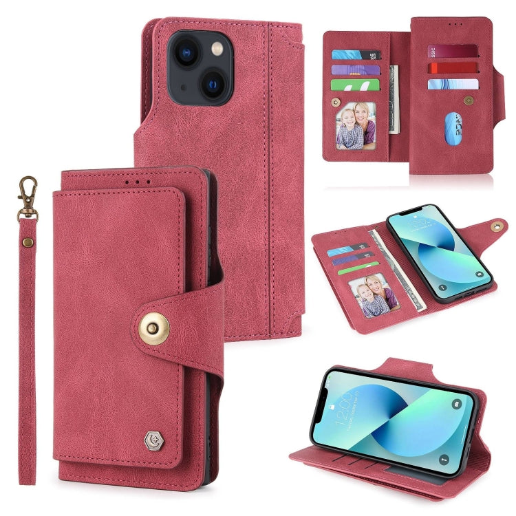 POLA 9 Card-slot Oil Side Leather Phone Case