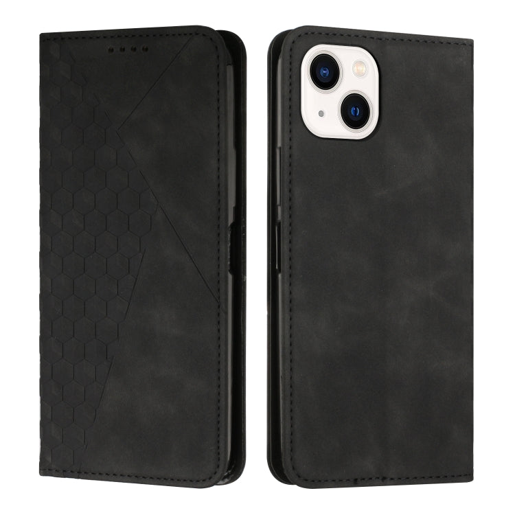 Diamond Pattern Splicing Skin Feel Magnetic Phone Case