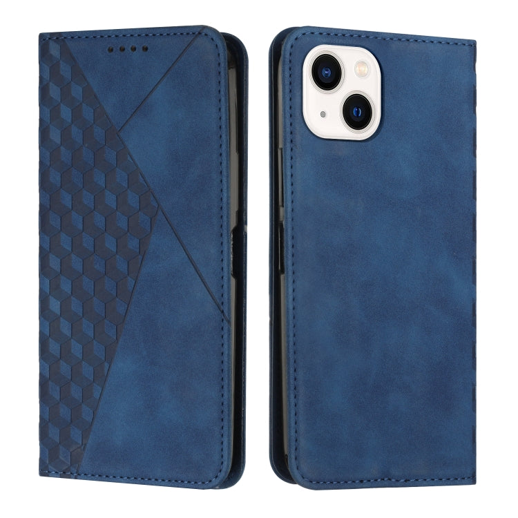 Diamond Pattern Splicing Skin Feel Magnetic Phone Case