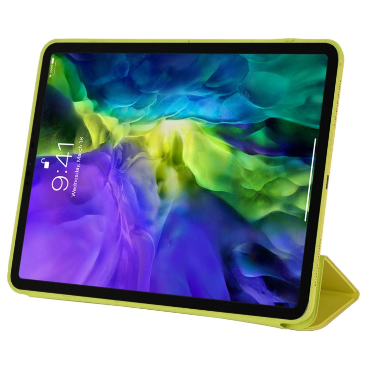 Étui en cuir intelligent à rabat horizontal 3 volets avec fonction veille/réveil et support, pour iPad Pro 11 pouces (2020/2021), pour iPad Pro 11 pouces (2020), pour iPad Pro 12,9 pouces (2020/2021), pour iPad Pro 12,9 pouces (2020)