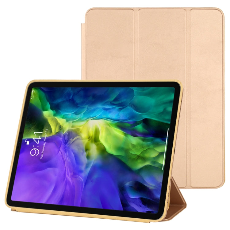 Étui en cuir intelligent à rabat horizontal 3 volets avec fonction veille/réveil et support, pour iPad Pro 11 pouces (2020/2021), pour iPad Pro 11 pouces (2020), pour iPad Pro 12,9 pouces (2020/2021), pour iPad Pro 12,9 pouces (2020)