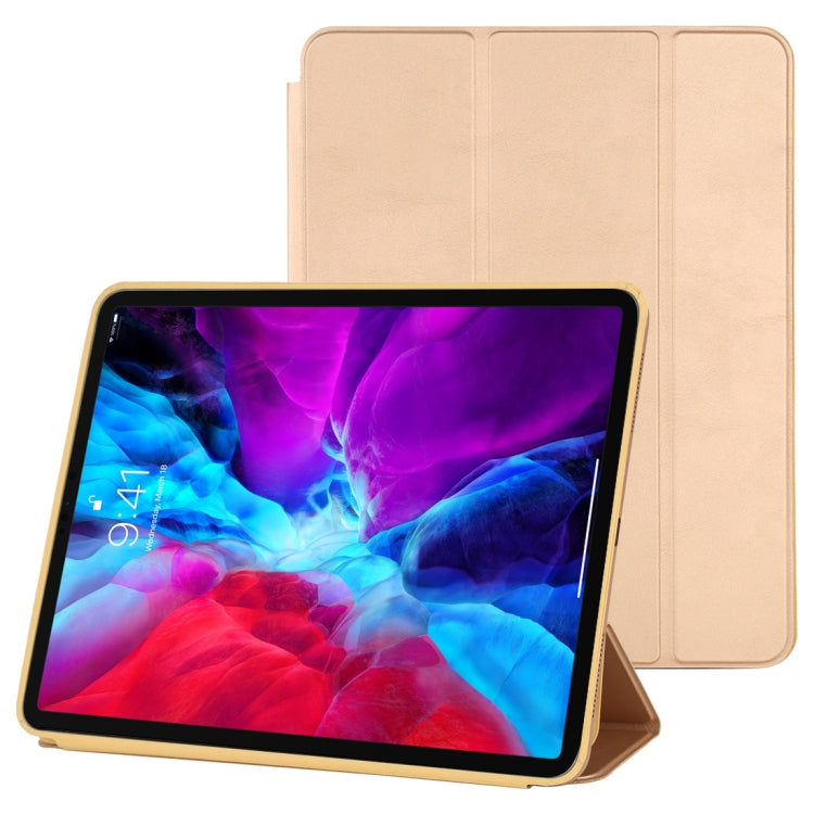 Étui en cuir intelligent à rabat horizontal 3 volets avec fonction veille/réveil et support, pour iPad Pro 11 pouces (2020/2021), pour iPad Pro 11 pouces (2020), pour iPad Pro 12,9 pouces (2020/2021), pour iPad Pro 12,9 pouces (2020)