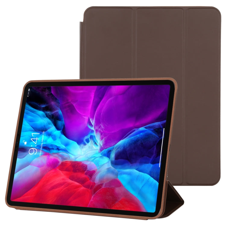 Étui en cuir intelligent à rabat horizontal 3 volets avec fonction veille/réveil et support, pour iPad Pro 11 pouces (2020/2021), pour iPad Pro 11 pouces (2020), pour iPad Pro 12,9 pouces (2020/2021), pour iPad Pro 12,9 pouces (2020)