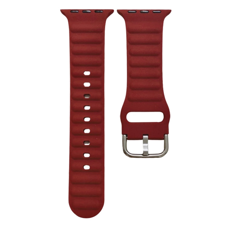Single Color Silicone Watch Band For Apple Watch Series, 7 45mm / 6&SE&5&4 44mm / 3&2&1 42mm, 7 41mm / 6&SE&5&4 40mm / 3&2&1 38mm