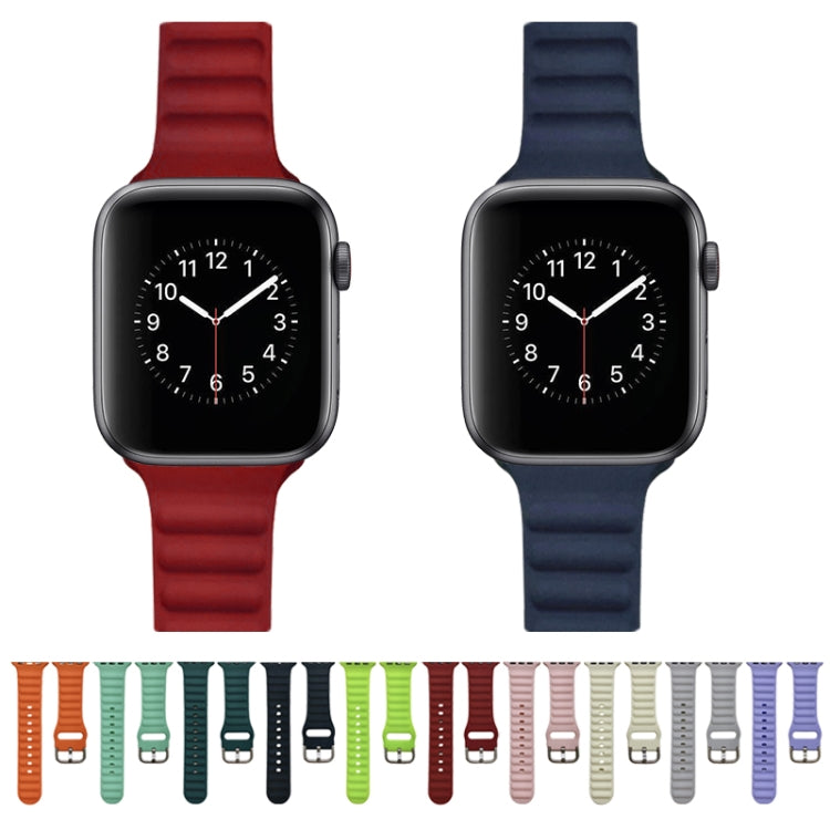 Single Color Silicone Watch Band For Apple Watch Series, 7 45mm / 6&SE&5&4 44mm / 3&2&1 42mm, 7 41mm / 6&SE&5&4 40mm / 3&2&1 38mm