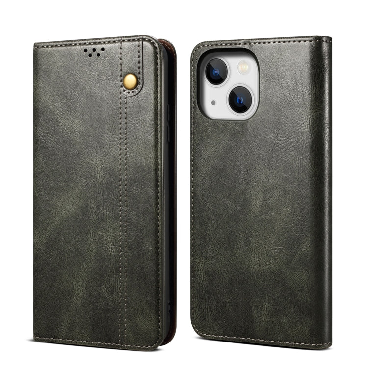 Simple Wax Crazy Horse Texture Horizontal Flip Leather Case