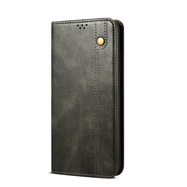 Simple Wax Crazy Horse Texture Horizontal Flip Leather Case