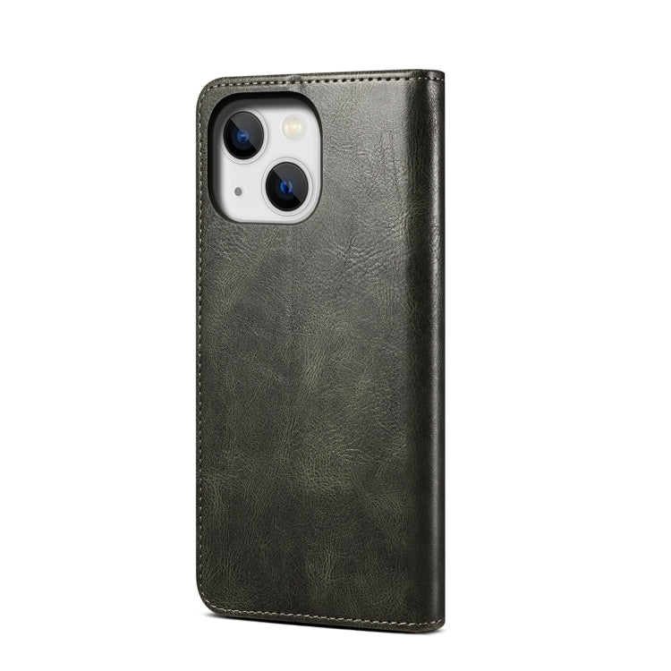 Simple Wax Crazy Horse Texture Horizontal Flip Leather Case