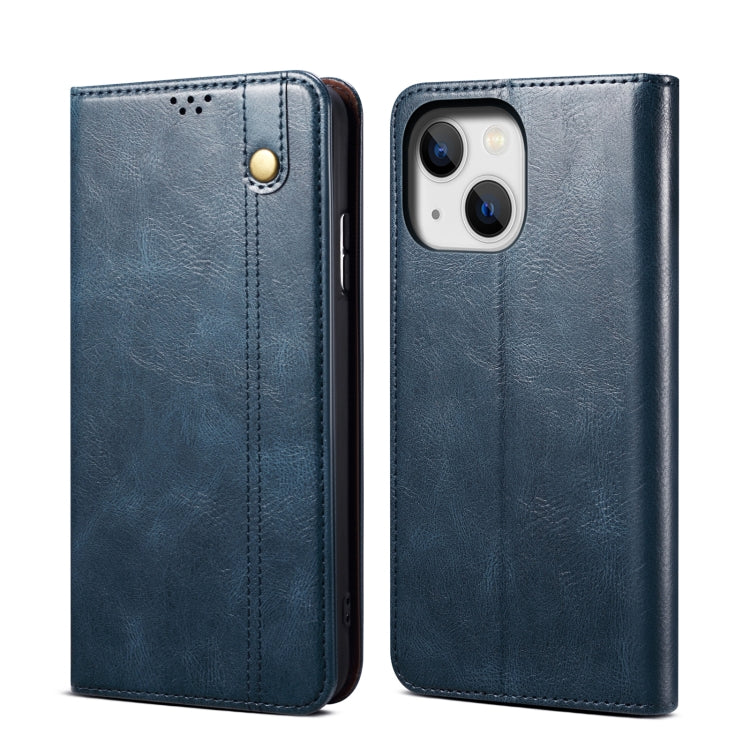 Simple Wax Crazy Horse Texture Horizontal Flip Leather Case